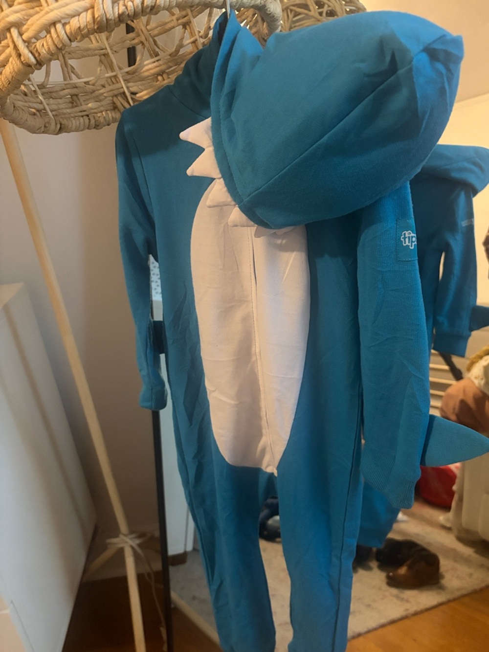 Tipsy Elves Toddler Blue Shark Costume with Hood, Size 2T